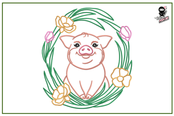 Baby Pig in Floral Wreath: A Designer’s Review