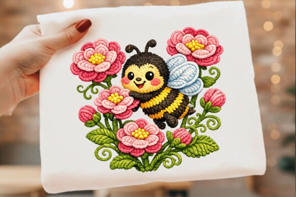 Review: Bee Floral Embroidery Crochet Yarn Png