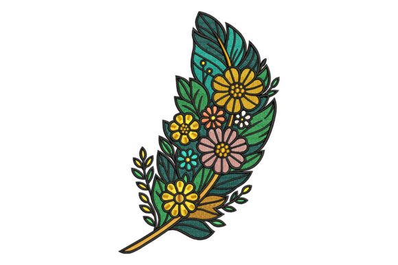 Review: Floral Feather Embroidery Design for Holiday Sales