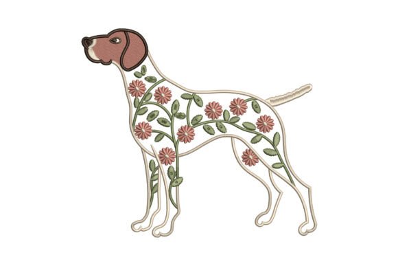 Review: Floral Pointer Dog Embroidery for Craft Fairs