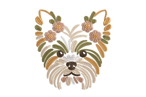 Review: Floral Yorkie Head Dog Embroidery Design