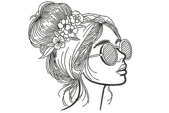 Review: Girl with Floral Bun for Boutique Sweatshirts