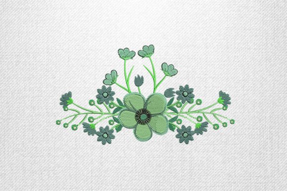 Review: Green Floral Bouquet Embroidery Design