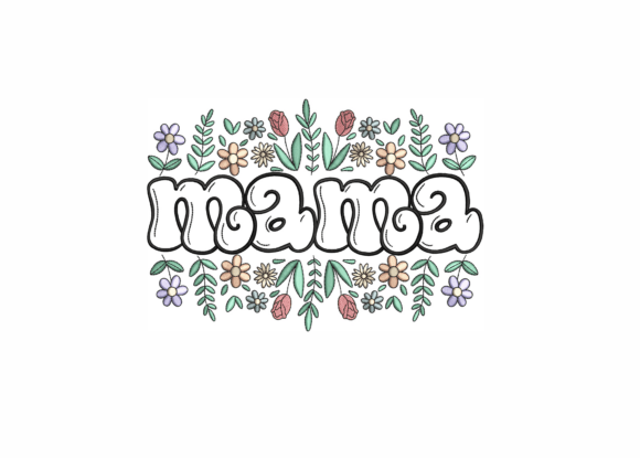 Reviewing Mama with Floral Border Embroidery