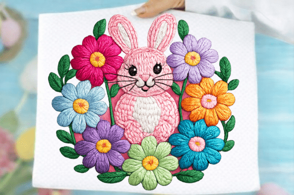 Reviewing the Faux Embroidery Floral Bunny Png