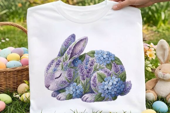 Reviewing the Floral Bunny Easter Faux Embroidery PNG